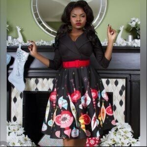 Pinup Couture birdy dress in ornaments
